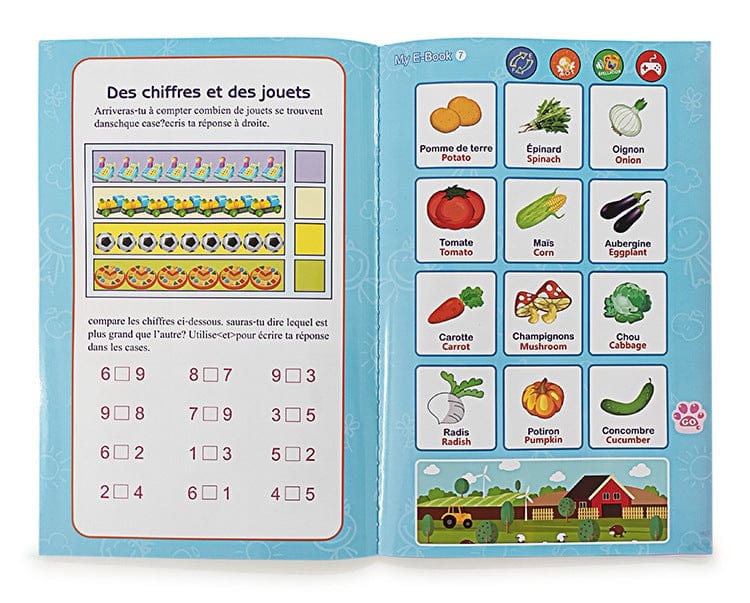 📚✨ Mon Livre Interactif – Français & Anglais, stimule et éveil l'intelligence de votre enfants (2+ ans)