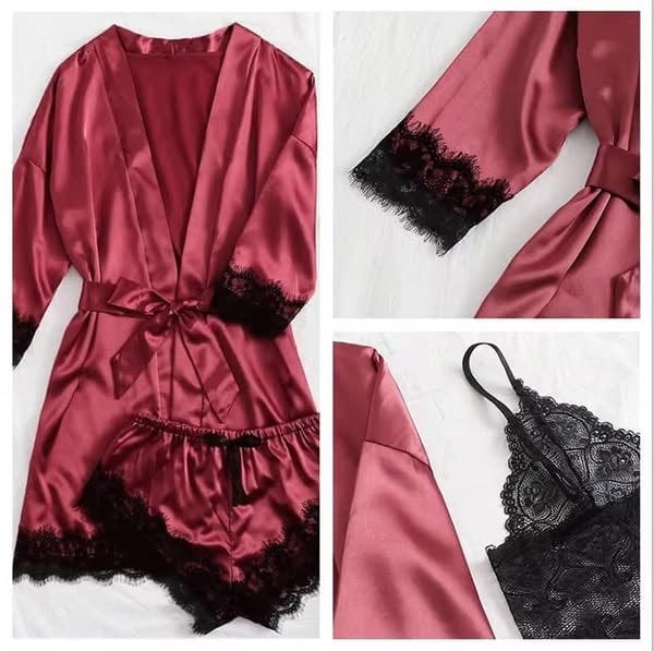 Tenue de nuit 4 pièces👙 🌷Séduction, douceur et confort garantis
