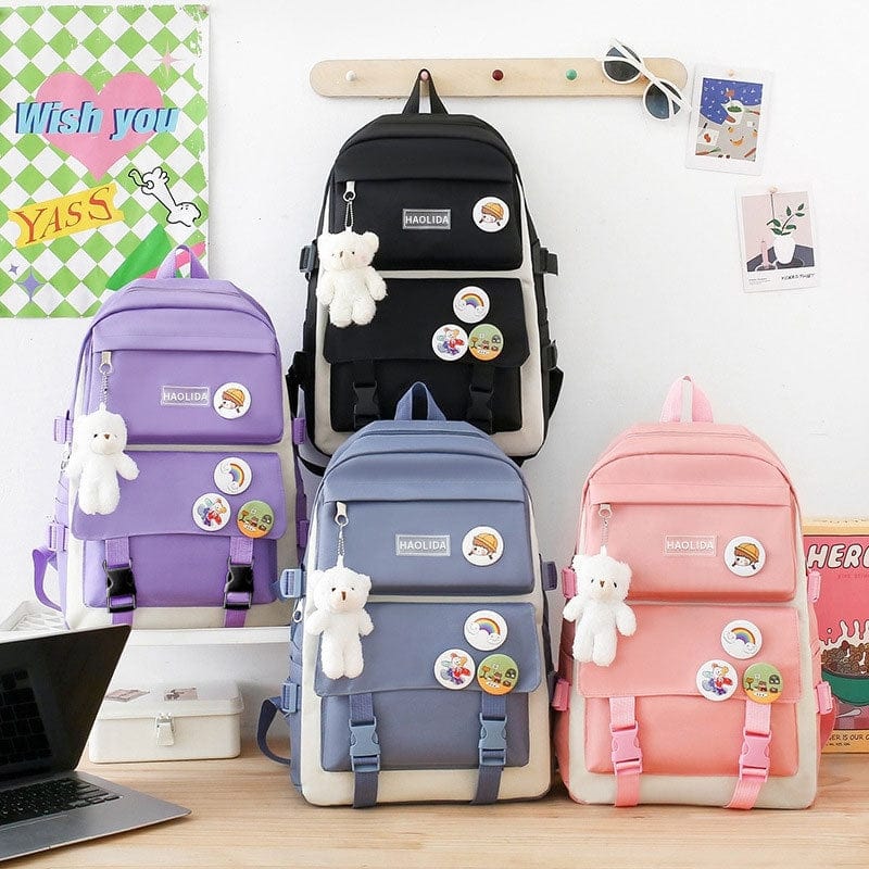 🎒 Ensemble Scolaire 5 en 1 – Sac à Dos Multifonction & Accessoires Inclus
