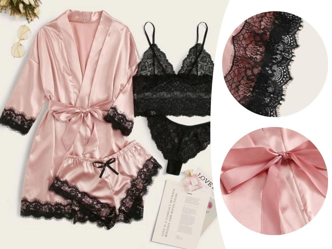 Tenue de nuit 4 pièces👙 🌷Séduction, douceur et confort garantis