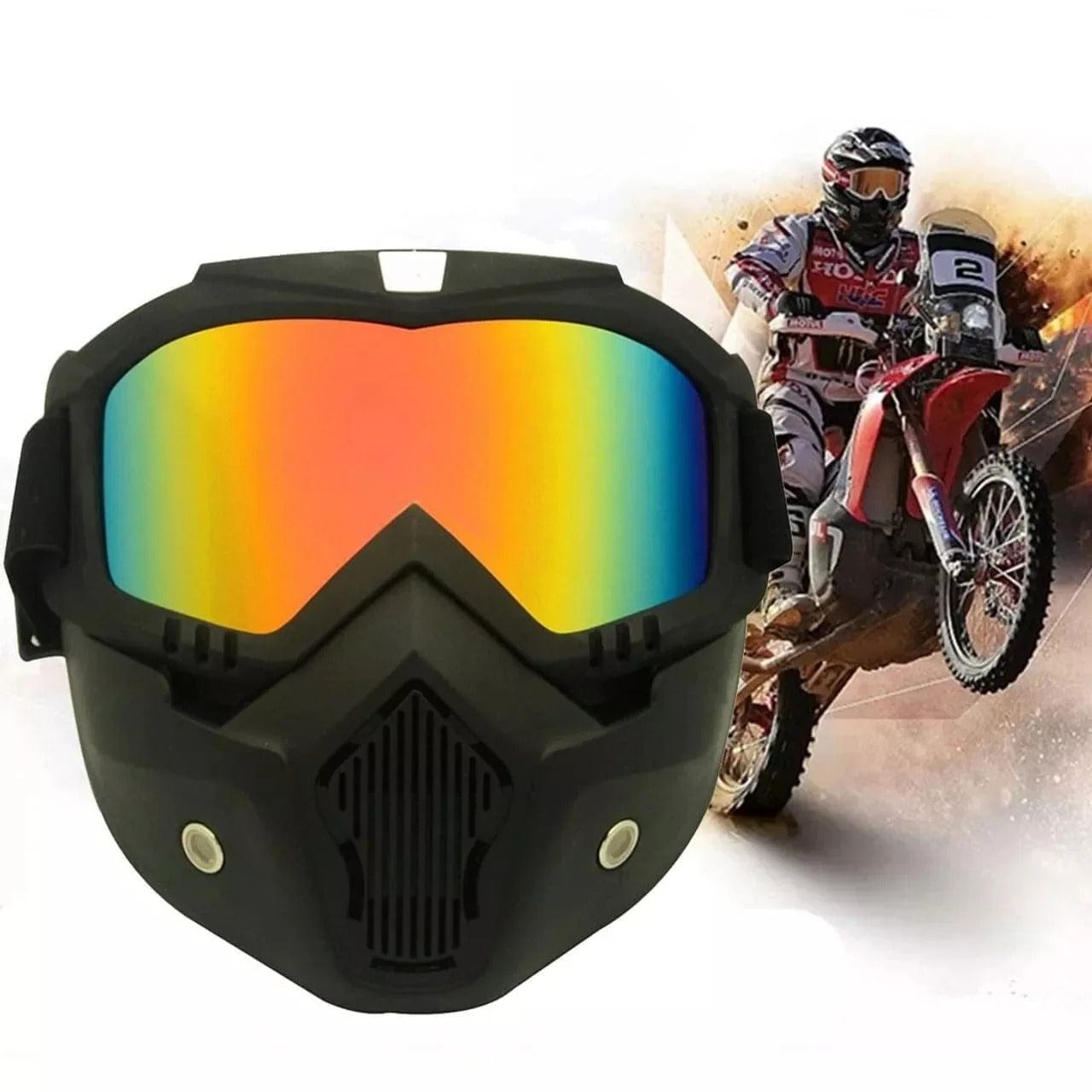Masque de Protection Polyvalent pour Moto - Résistant au Sable, au Vent et à la pluie 🔥🔥