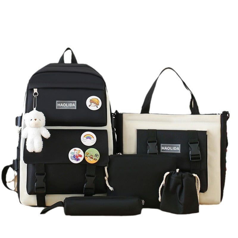 🎒 Ensemble Scolaire 5 en 1 – Sac à Dos Multifonction & Accessoires Inclus