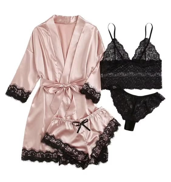 Tenue de nuit 4 pièces👙 🌷Séduction, douceur et confort garantis