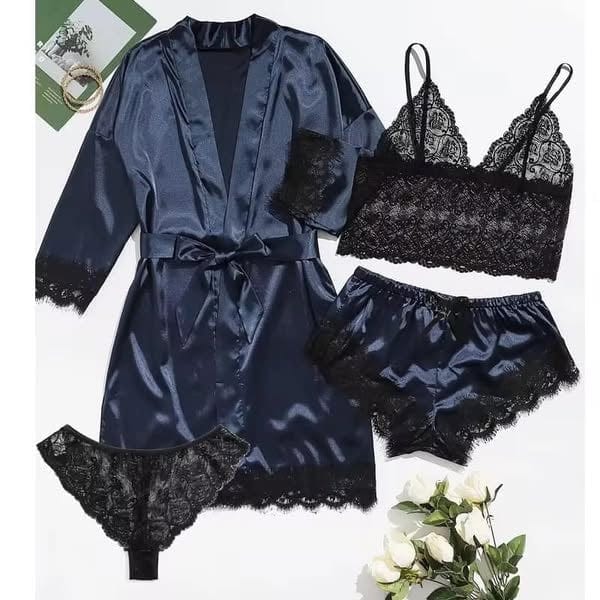 Tenue de nuit 4 pièces👙 🌷Séduction, douceur et confort garantis