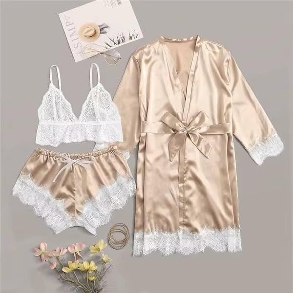 Tenue de nuit 4 pièces👙 🌷Séduction, douceur et confort garantis