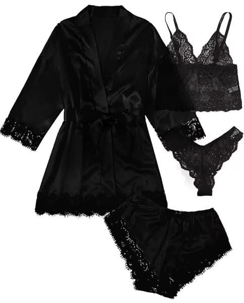 Tenue de nuit 4 pièces👙 🌷Séduction, douceur et confort garantis