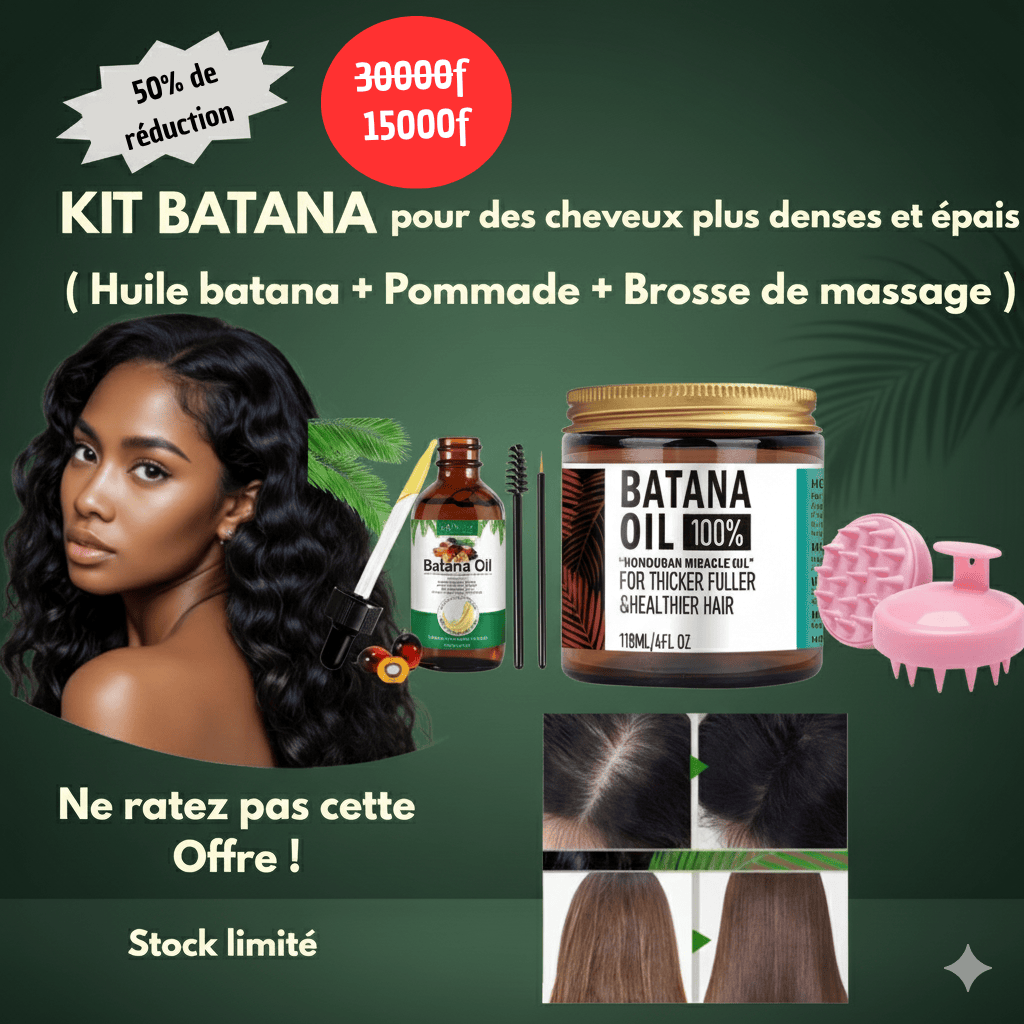 🌿Kit de soins de cheveux avec bain d'huile et brosse de massage du cuir chevelu.
