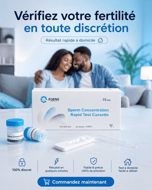 EGENS Test de santé Test de Fertilité Masculine – Résultat Rapide à Domicile Test de Fertilité Masculine Rapide – À Domicile | Discret & Fiable