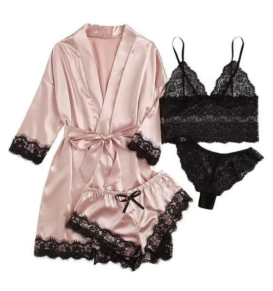 Tenue de nuit 4 pièces👙 🌷Séduction, douceur et confort garantis